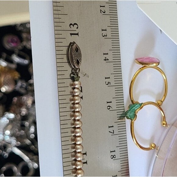 Vintage Sterling Silver Clasp Child Girl Champagne Graduated Pearl Necklace - Picture 11 of 11